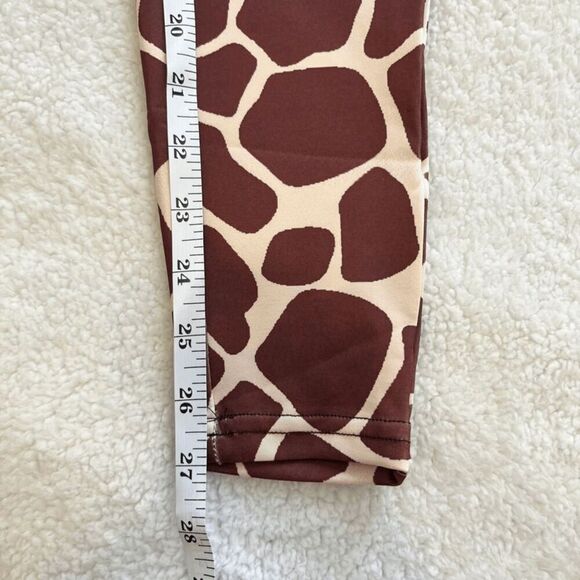 Tipsy Elves Womens Leggings Size M Brown Giraffe Print High Rise NWT - Picture 11 of 11